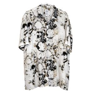 Zara XL Relaxed Fit Abstract Button Down